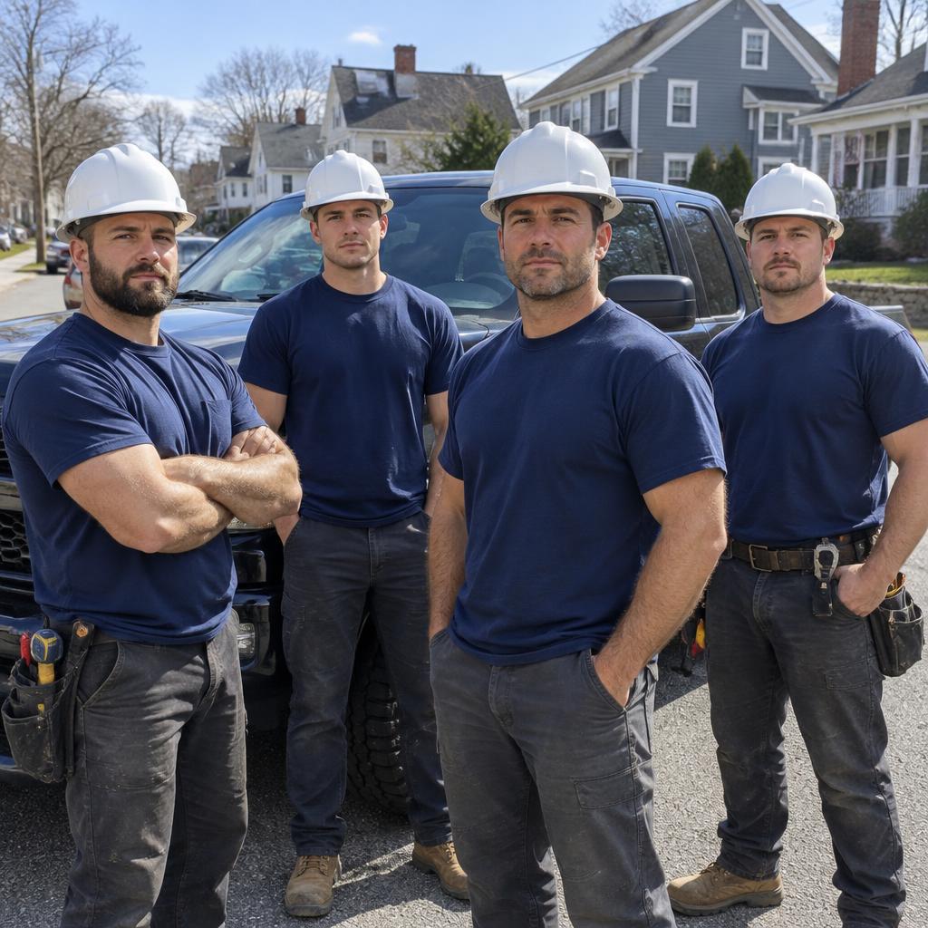 The Pro Master roofing crew